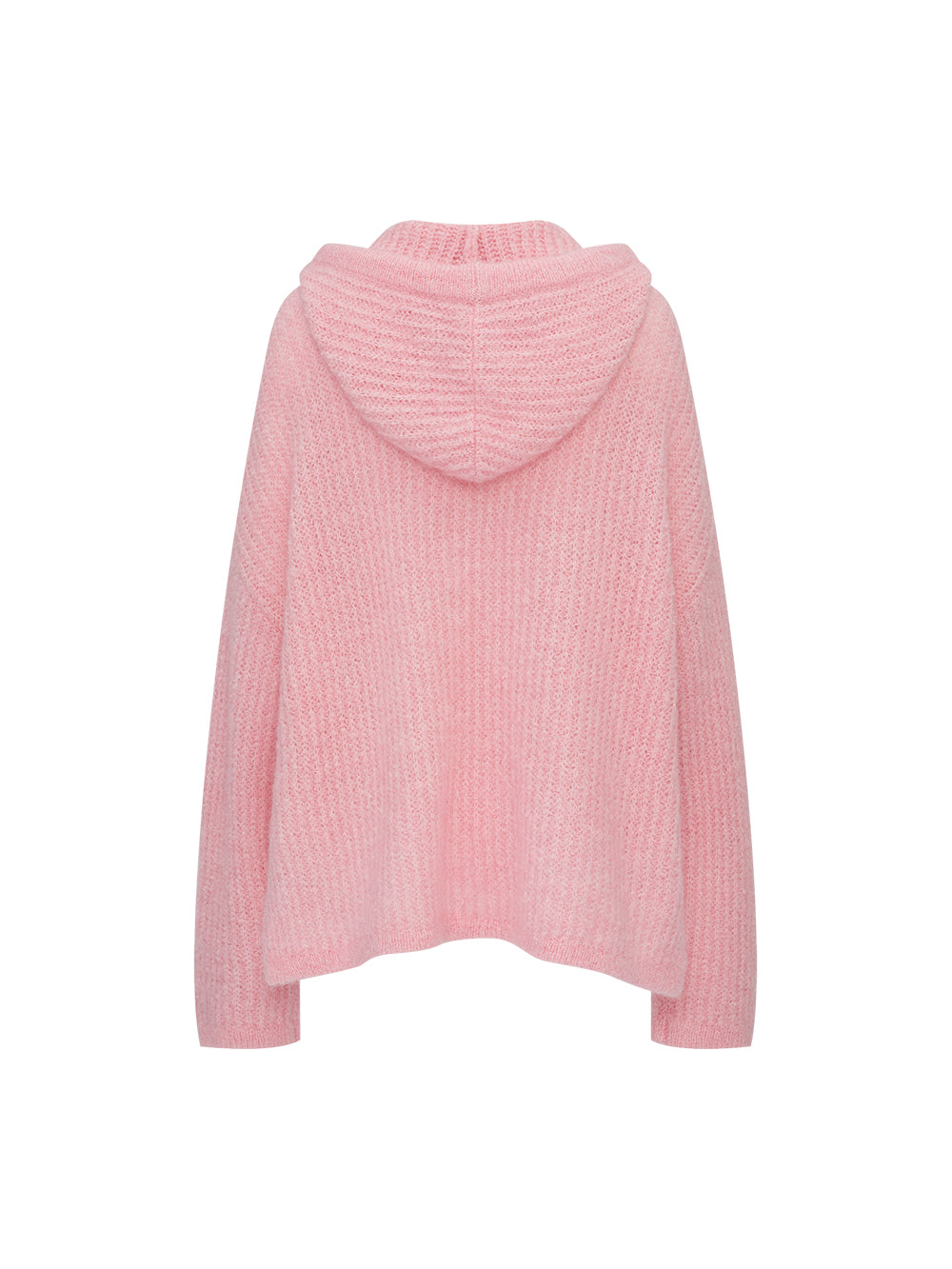 MUKZIN“Capsule Collection”Pink Mohair Loose V-Neck Sweater