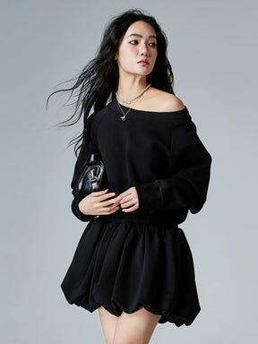 MUKTANK × CUUDICLAB Fake Two-piece Sweatshirt Dress