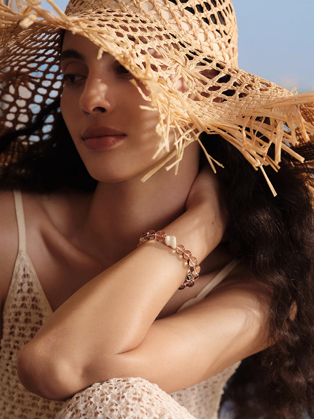 MUKTANK×SUN HUNTER“Fleeting Light”White Conch Crystal Bracelet