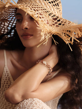 MUKTANK×SUN HUNTER“Fleeting Light”White Conch Crystal Bracelet