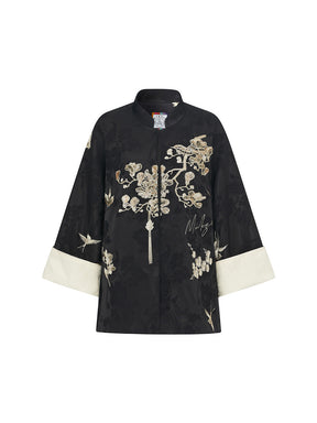 MUKZIN  Linglong "Night Banquet" Chinese Embroidered Jacquard Coat