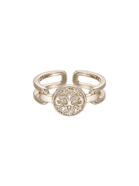 MUKTANK×SUN HUNTER Vintage Embossed Coin Ring