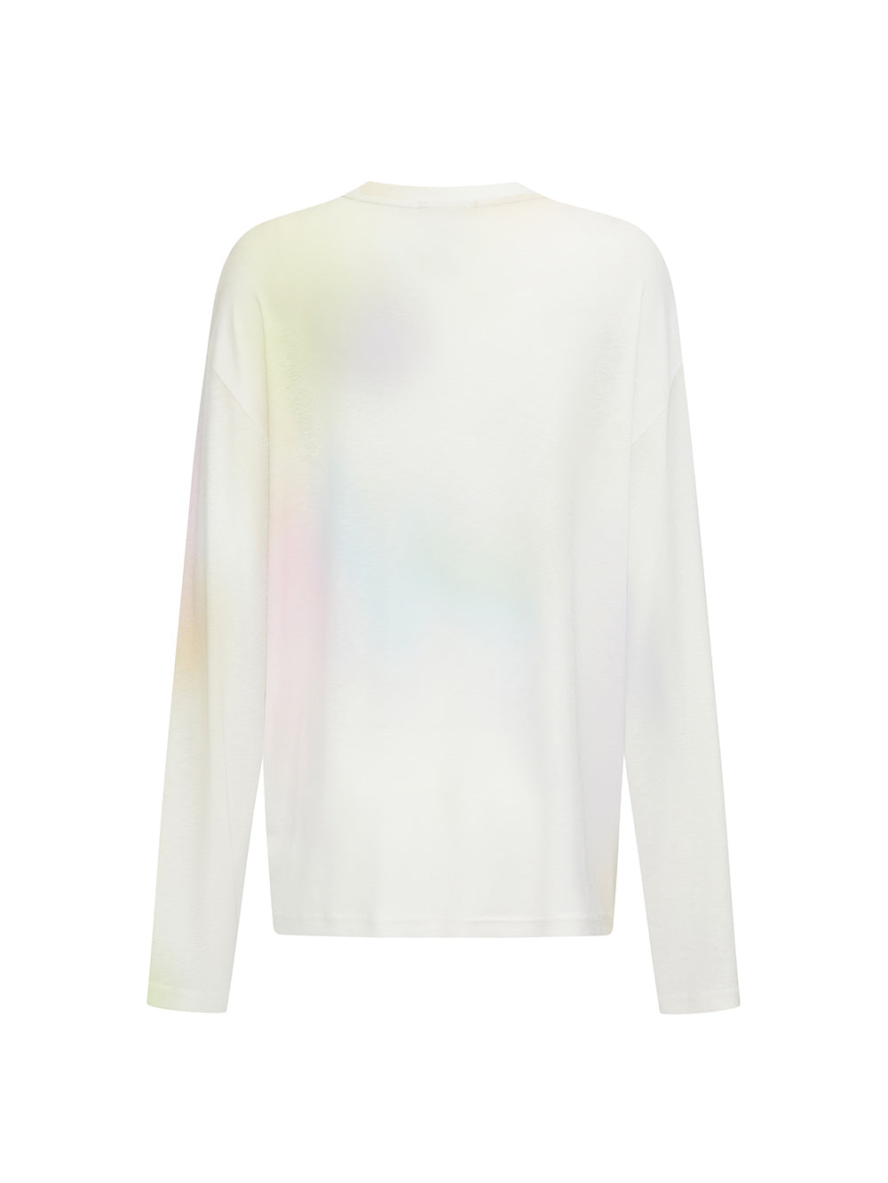 MUKZIN“The Sequence of Deer's Call”Macaron Gradient Pony Print Oversized Sheer Long-Sleeve Top