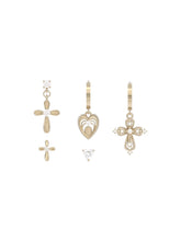MUKTANK×SUN HUNTER Cross earring set