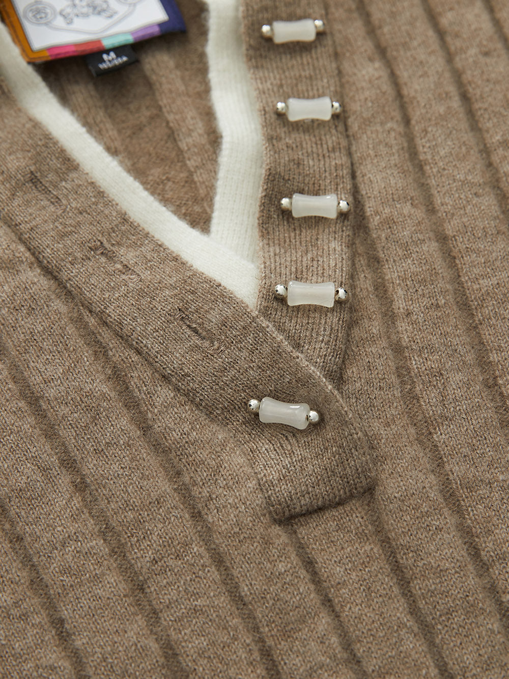 MUKZIN Linglong“bamboo joint”Slim-fit Cashmere Blended Sweater.