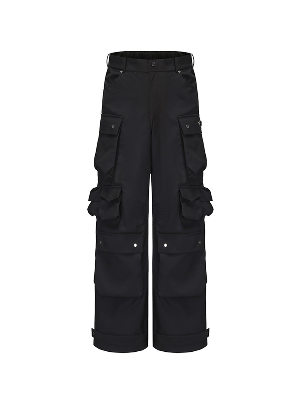 MUKTANK×ARDENCODE Unisex Oversized Loose Mid - rise Wide - leg Work Pants with Multiple Pockets