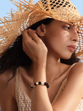 MUKTANK×SUN HUNTER“Fleeting Light”Obsidian Bracelet