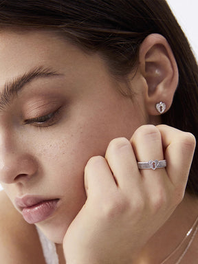 MUKTANK×SUN HUNTER Lock core stud earrings