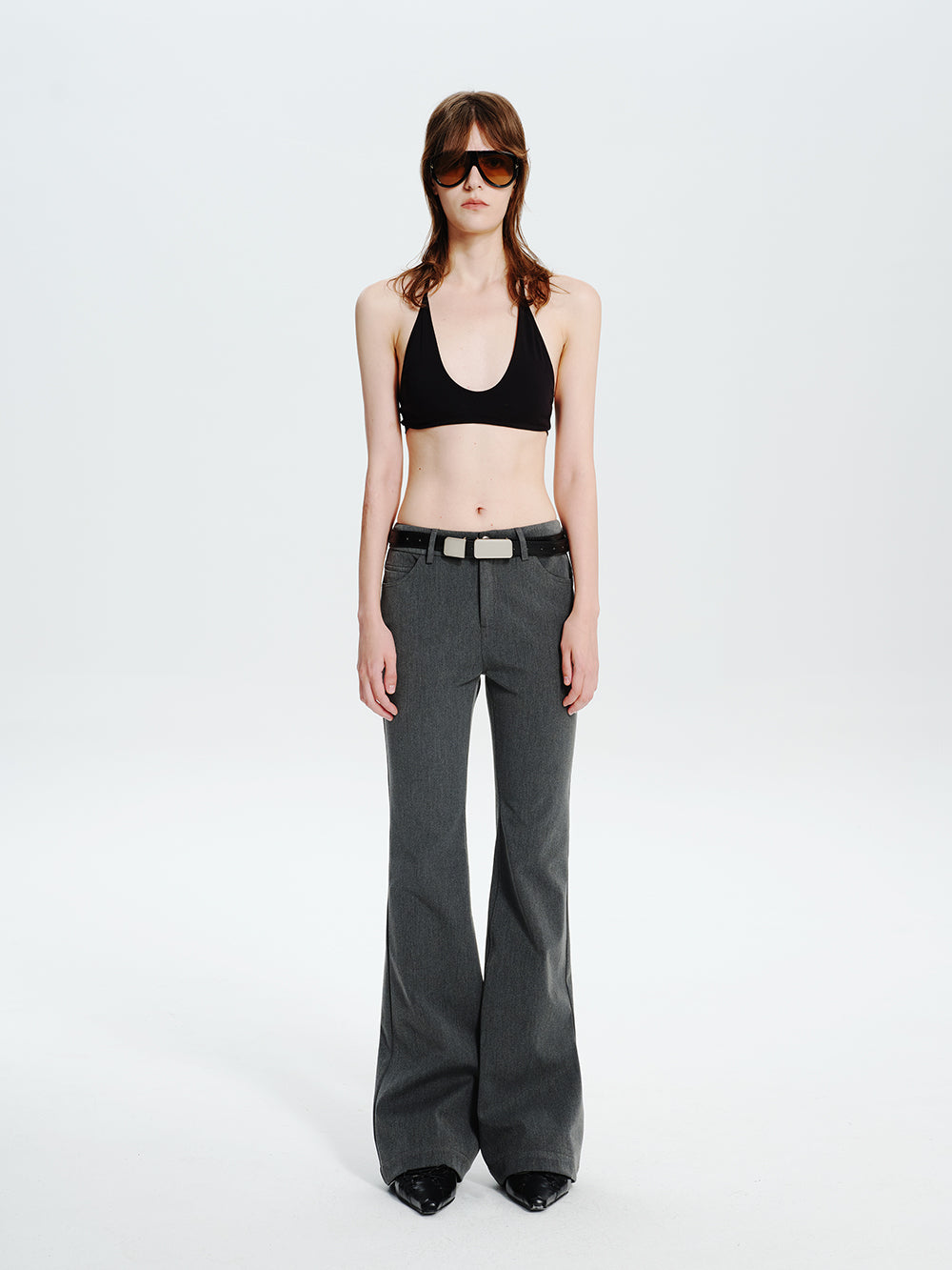 MUKTANK×MODULER Slim-Fit Flared Dress Pants