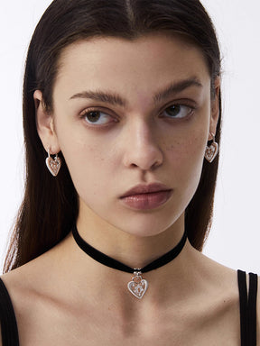 MUKTANK×SUN HUNTERLace heart lock choker