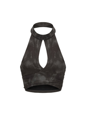 MUKTANK×ARDENCODE Knit Washed-out Halter Spaghetti Strap