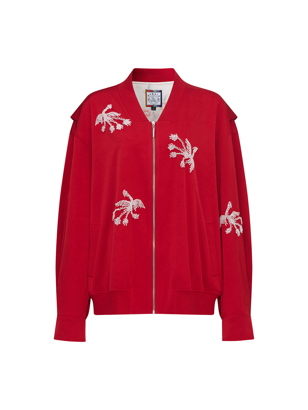 MUKZIN  Spring Prelude "Zebra Finch" Chinese-style Baseball Jacket with a Sense of Design