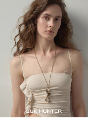 MUKTANK¡ÁSUN HUNTER Tiger Eye Reversible Coin Necklace