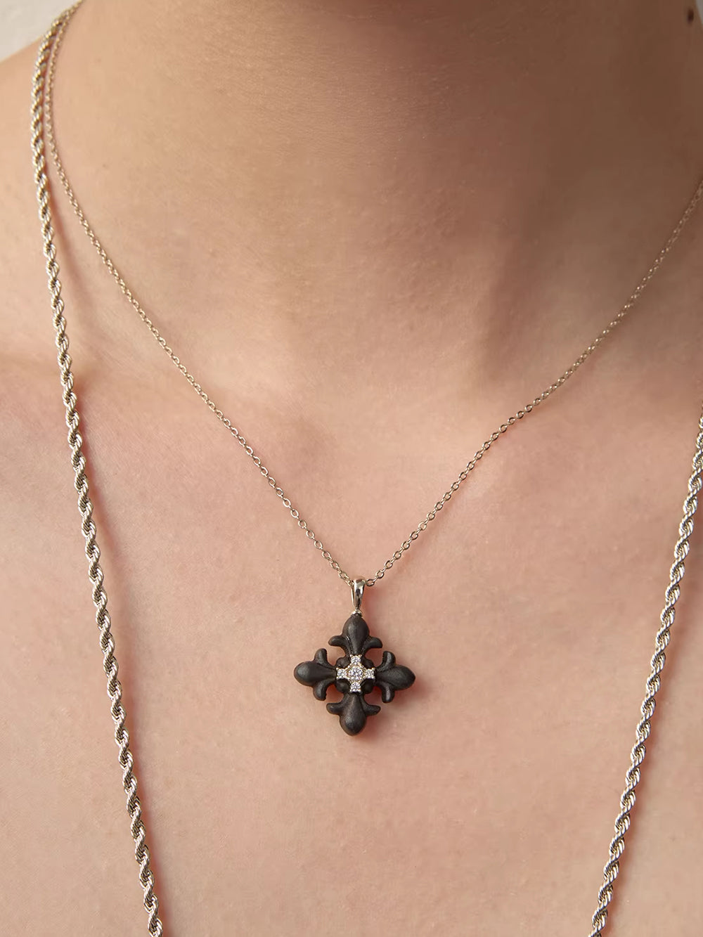 MUKTANK×SUN HUNTER Short Plain Wooden Iris Chain Necklace