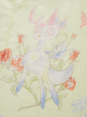 Mukzin "Ode To The New Summer"New Chinese-Style Shirt With Frog Buttons At The Collar And Printed Patterns