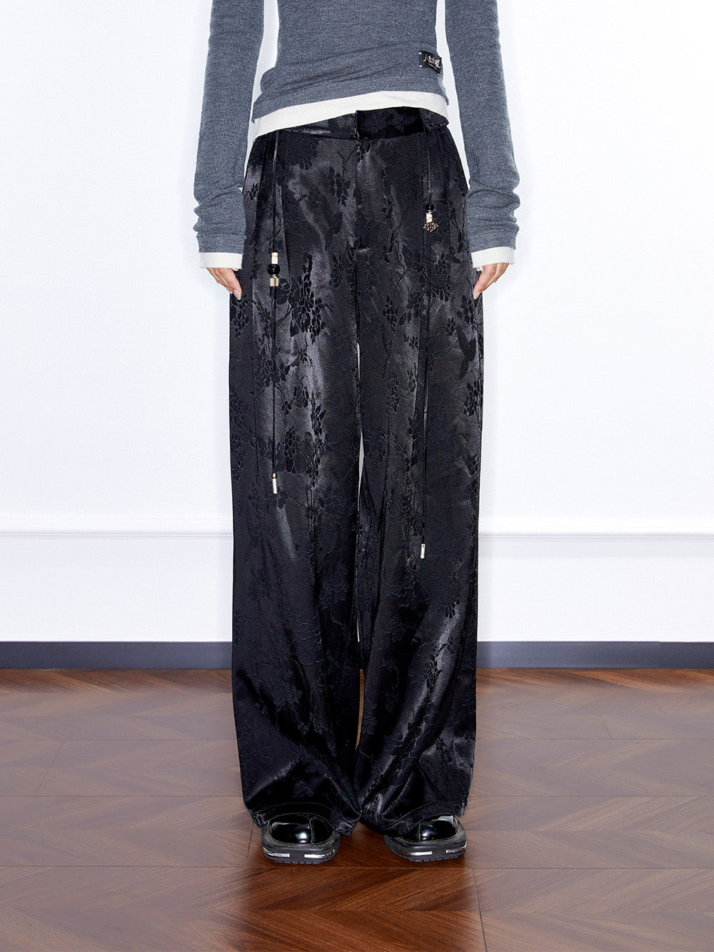 MUKZIN Linglong“Stardust”Slightly Straight Casual Wide-leg Pants