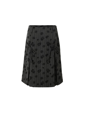 MUKTANK × LOUMUTAKU Flocked Rose Skirt
