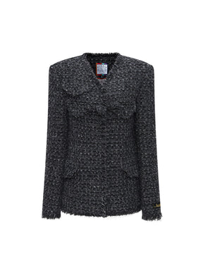 MUKZIN Linglong New Chinese-style Tweed Chanel Style Jacket