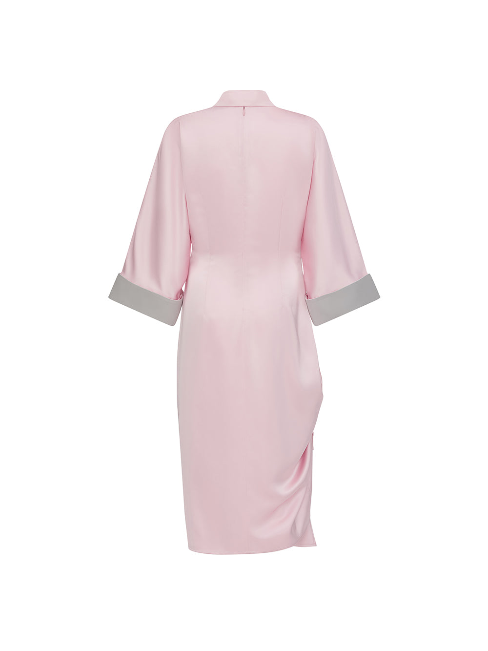 MUKZIN SpringPrelude“Wind in the Pines” New Chinese-style Satin Cheongsam Skirt with Waist Gathers
