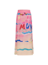 Mukzin "Ode To The New Summer"Half-Skirt With Graffiti Art Style And Colorful Prints