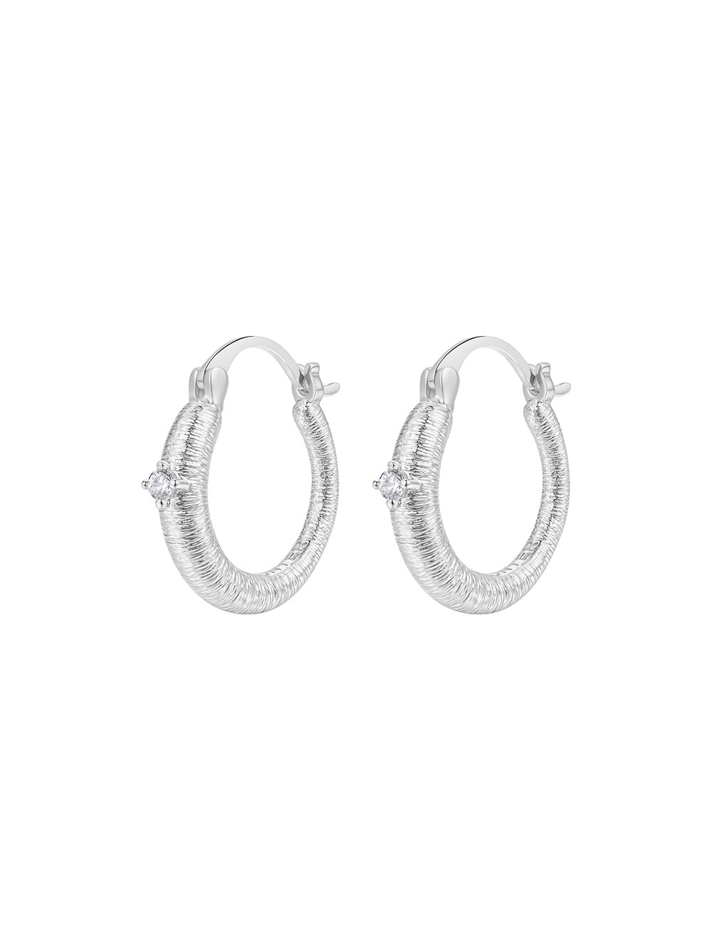 MUKTANK×SUN HUNTER Small-Sized Brushed Huggie Earrings