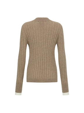 MUKZIN Linglong“bamboo joint”Slim-fit Cashmere Blended Sweater.