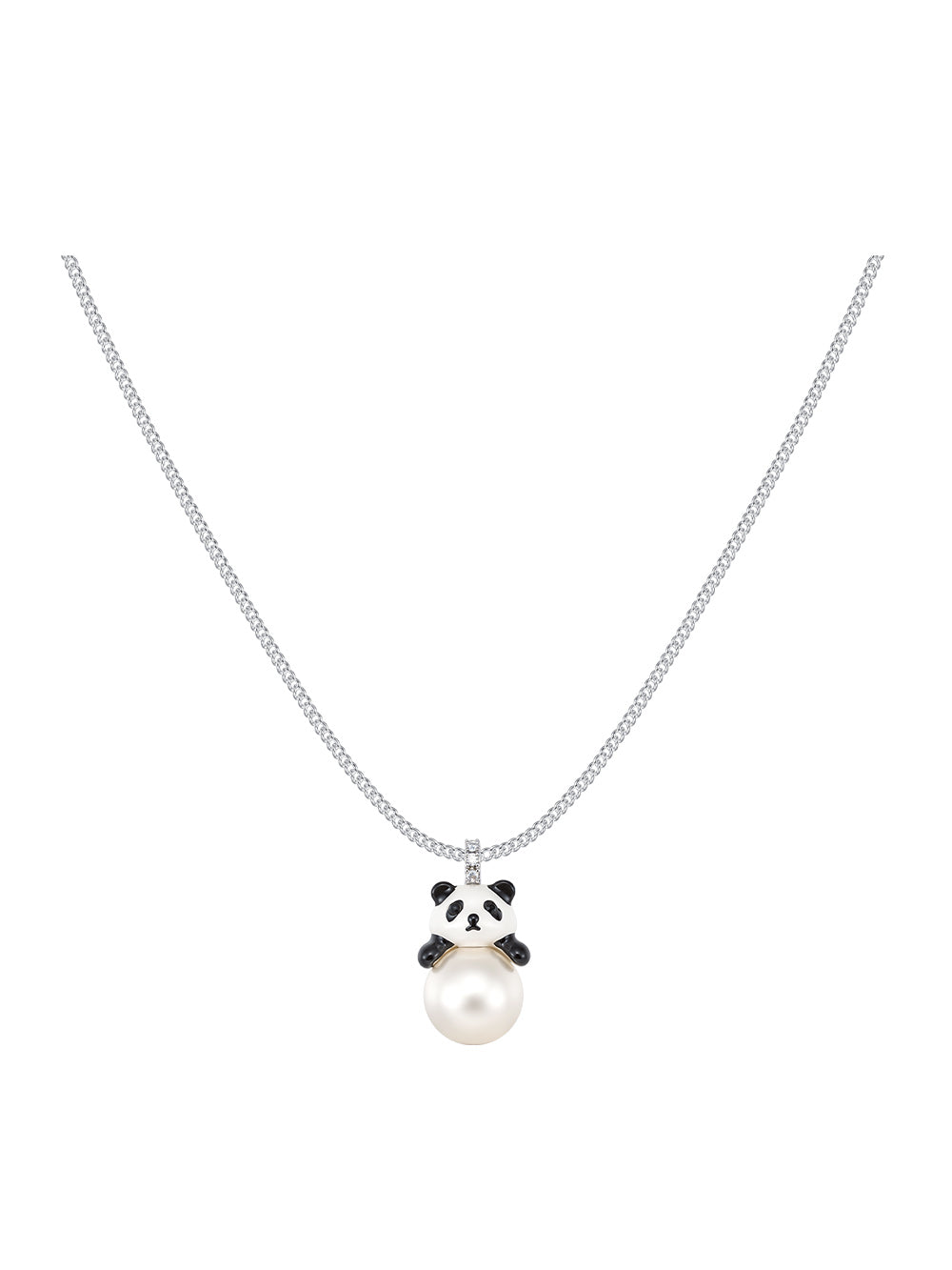 MUKTANK×SUN HUNTER Faux Pearl Panda Simple Necklace