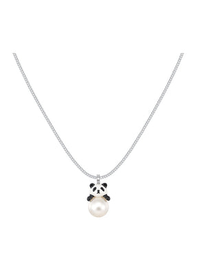 MUKTANK×SUN HUNTER Faux Pearl Panda Simple Necklace