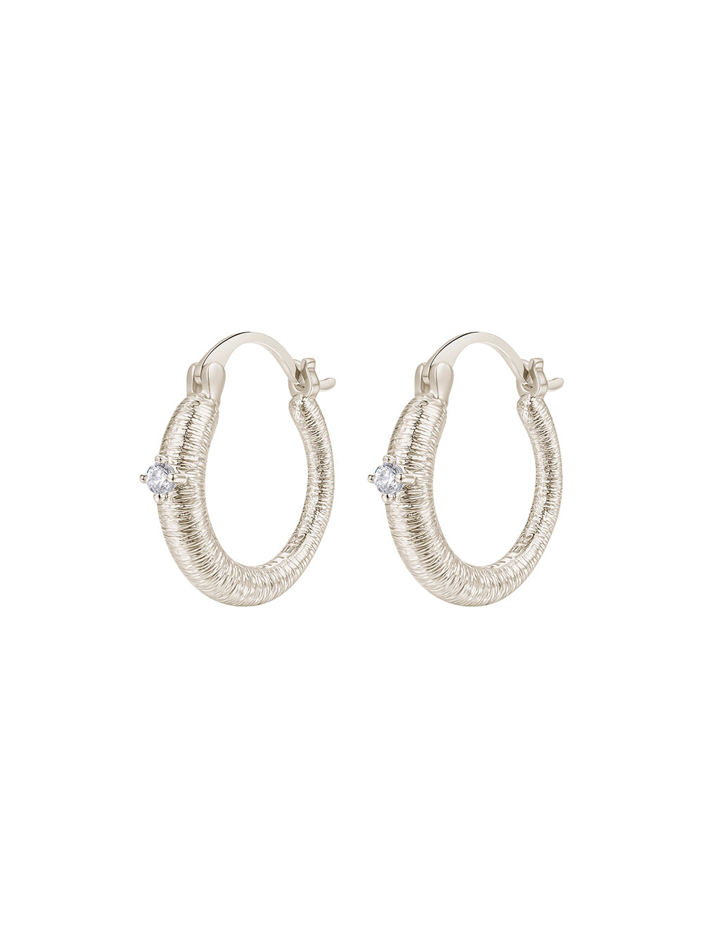 MUKTANK×SUN HUNTER Small-Sized Brushed Huggie Earrings