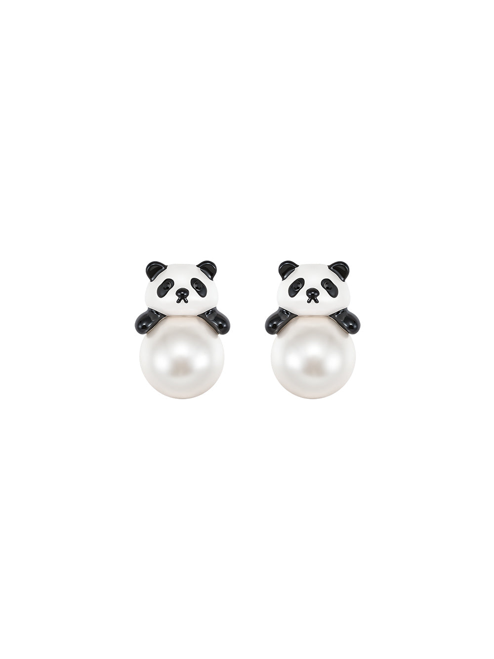 MUKTANK×SUN HUNTER Panda Faux Pearl Earrings