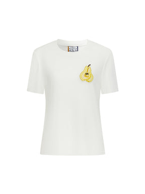 MUKZIN“Capsule Collection”Cotton Casual Versatile Short-Sleeve T-Shirt with 3D Fruit Pattern