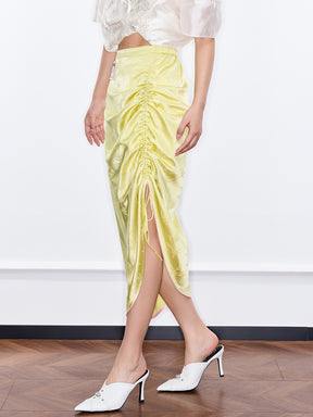 MUKZIN "Ode to the New Summer"Neo - Chinese Style Bamboo - Jacquard Half - Skirt