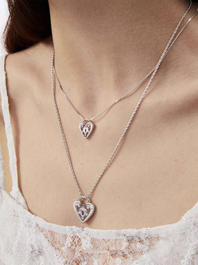 MUKTANK×SUN Lace heart lock simple chain