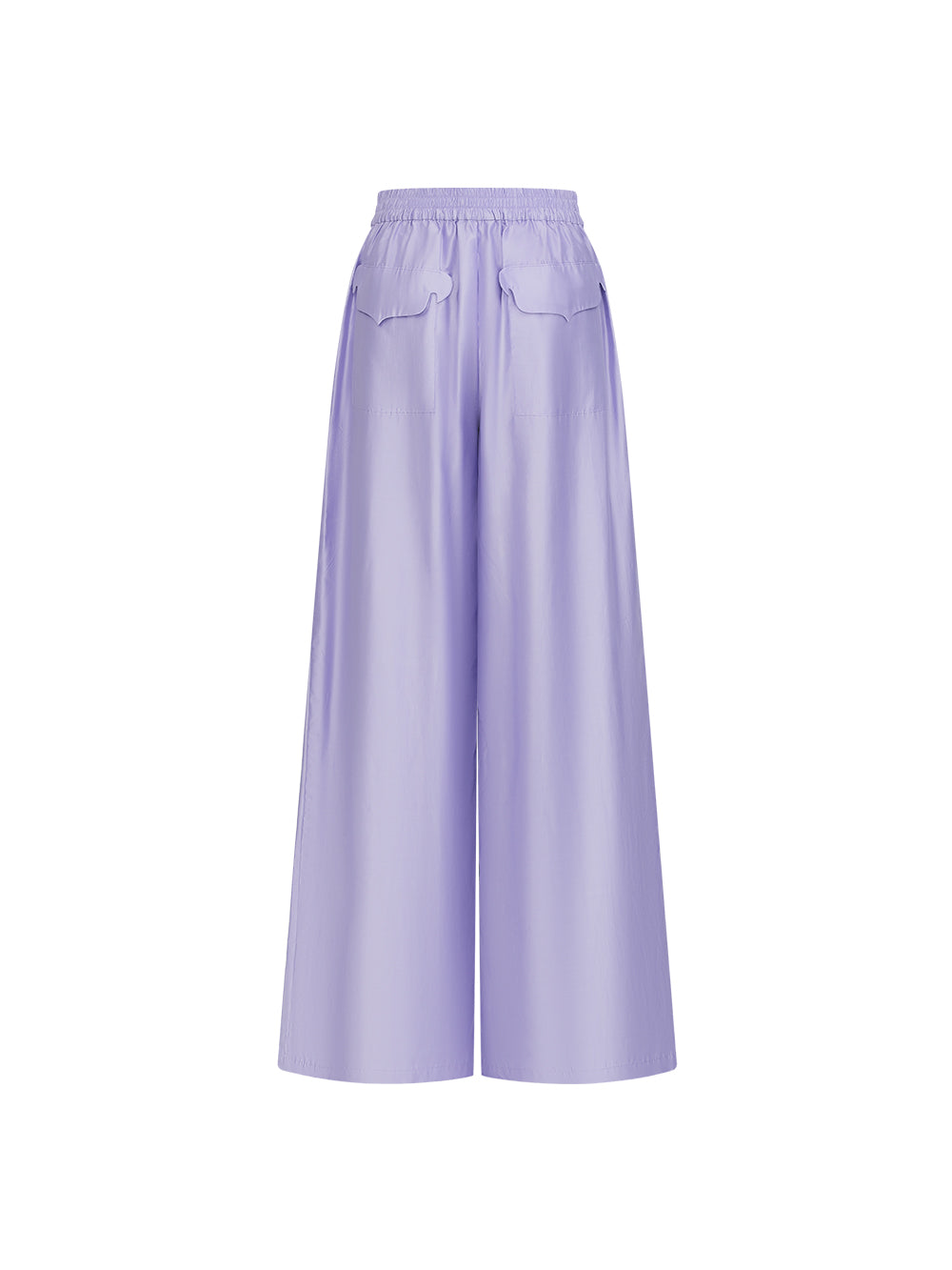 MUKZIN“Capsule Collection”Light Purple Elastic-Waist Casual Pants