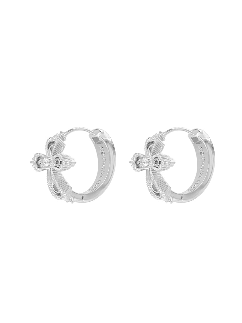 MUKTANK×SUN HUNTER Lace cross ear clips