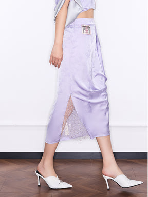 Mukzin "Ode To The New Summer"New Chinese-Style Elegant Half Skirt With Bamboo Leaf Print