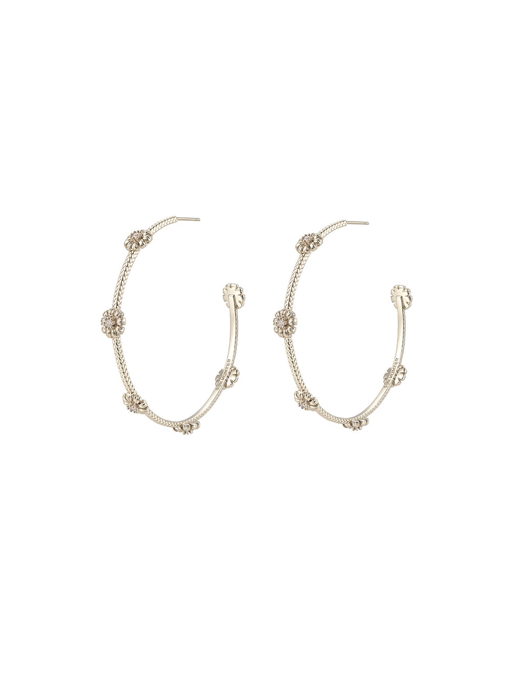 MUKTANK×SUN HUNTER Garden daisy C hoop earrings - large size