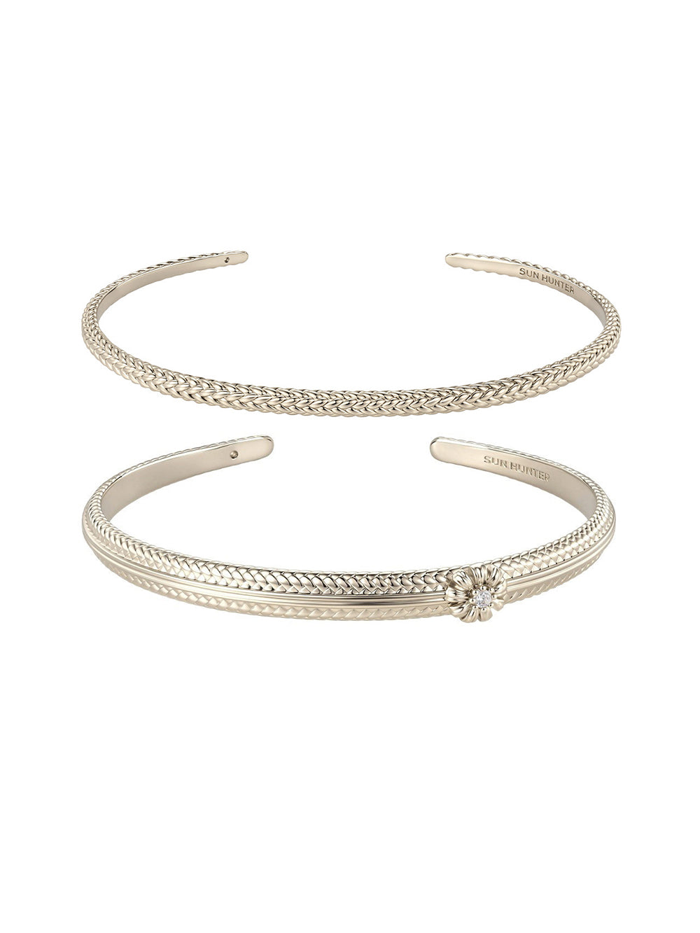MUKTANK×SUN HUNTER Garden Woven Bangle (Narrow)