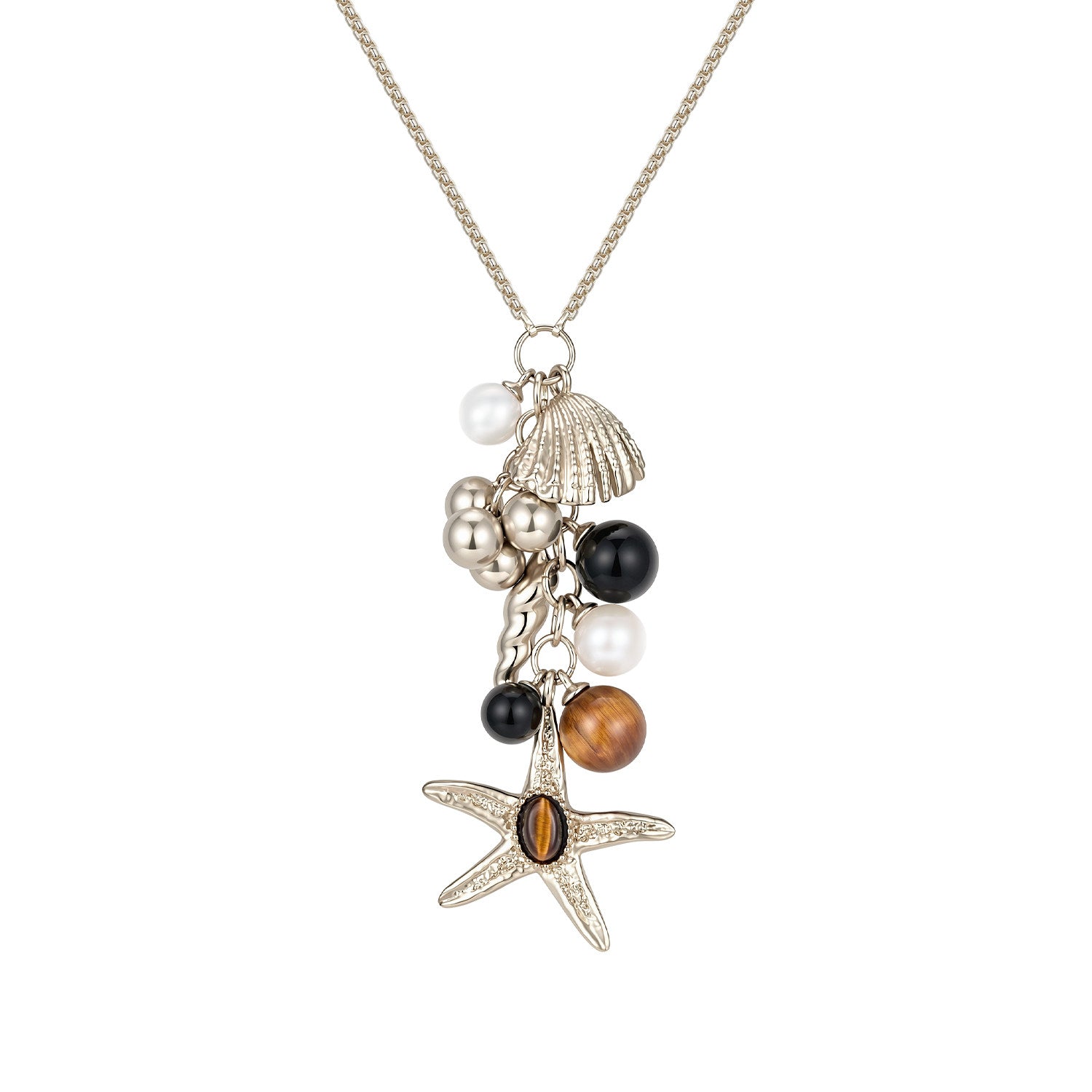 MUKTANK×SUN HUNTEROcean Bead Cluster Long Necklace