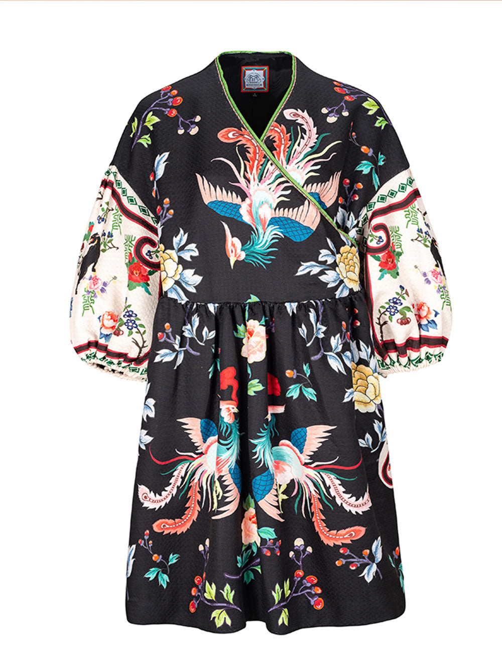 MUKZIN Contrasting Loose Printed Chinese Dress