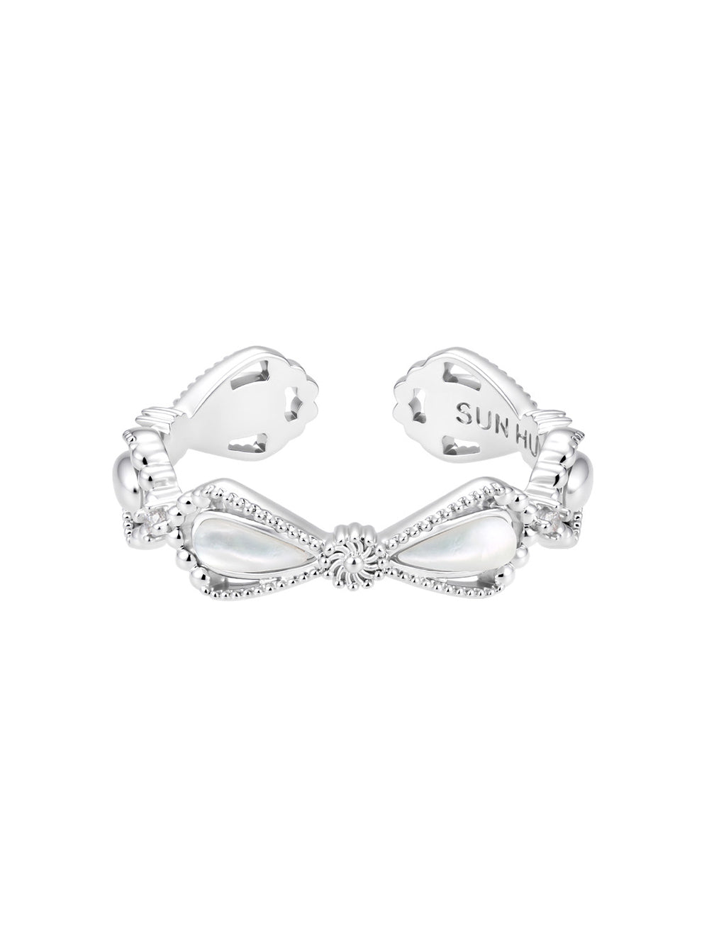 MUKTANK×SUN HUNTER Mother-of-Pearl Petal Ring