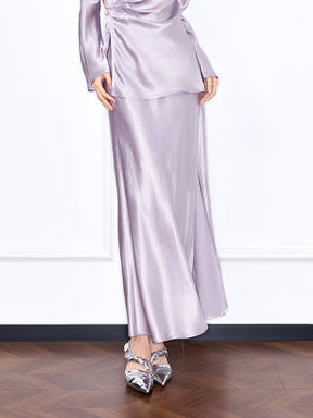 MUKZIN "Capsule Collection" Versatile Slit Mermaid Silky Maxi Dress in New Chinese Style