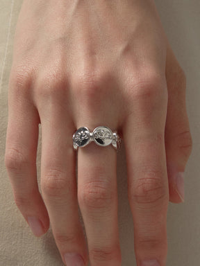 MUKTANK×SUN HUNTER Full Circle Embossed Coin Ring