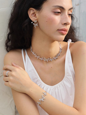 MUKTANK×SUN HUNTER “Emergence”Exquisitely Crafted Lace Butterfly Necklace