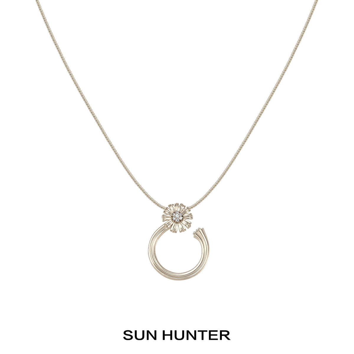 MUKTANK×SUN HUNTER Garden Daisy Stem Necklace