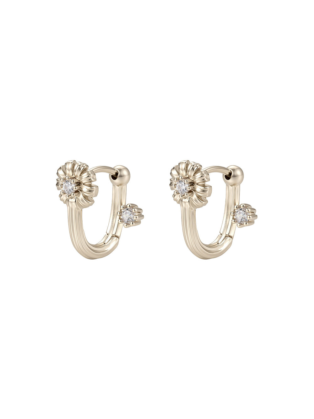 MUKTANK×SUN HUNTER Garden daisy single stud earring
