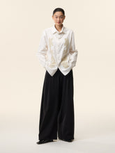 MUKTANK×LOUMUTAKU Beaded Embroidery Camellia Shirt