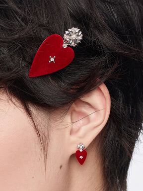 MUKTANK×SUN HUNTER Large-Sized Velvet Heart Hair