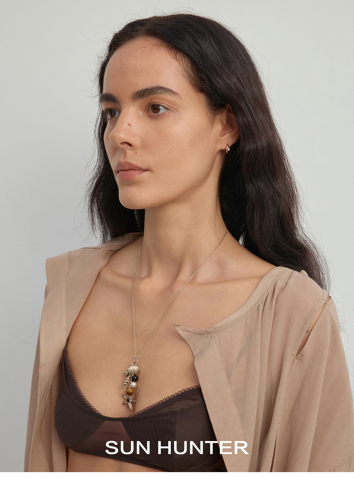 MUKTANK×SUN HUNTEROcean Bead Cluster Long Necklace
