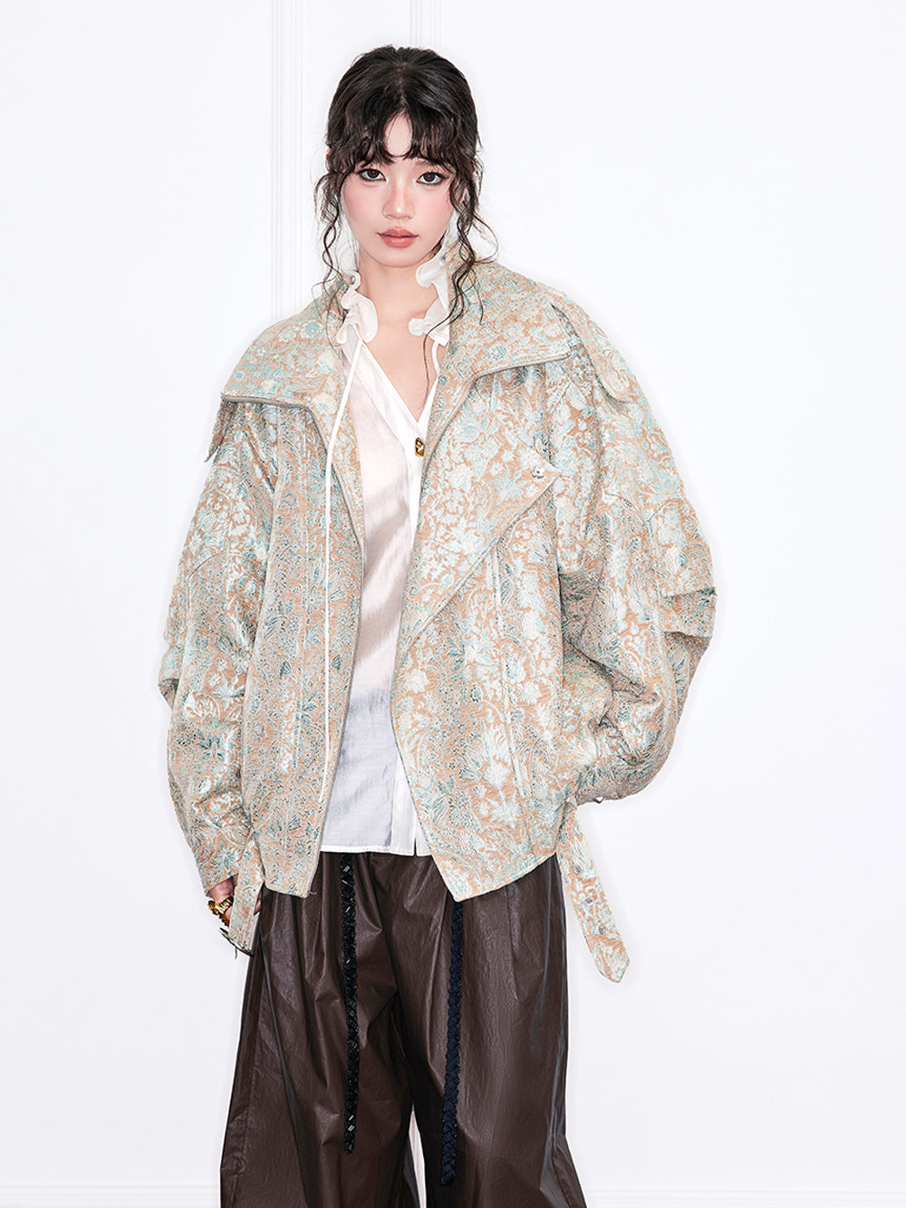 MUKZIN“Realm of Ethereal Mist”European-American Style Trendy Lapel Short Coat